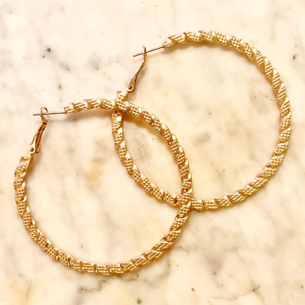 Gold hoop earrings